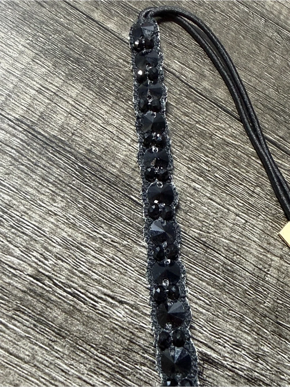 NWT Deepa Gurnani Embellished Headband & Hair Tie Set Beaded Crystal Boho